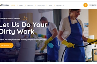 cleaning service website, house and office cleaning website, janitorial website