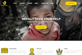design nonprofit website, charity website, donation for ngo website, fundraising