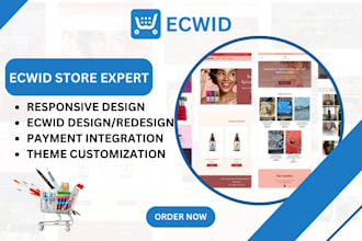 setup ecwid website, design or redesign ecwid ecommerce store