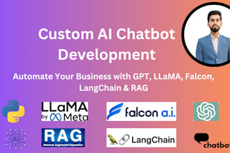 build custom business chatbots with llama 3, falcon, langchain, and rag