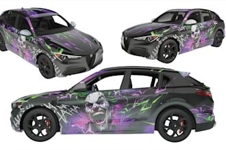 transform your car wrap a billboard with eye catching custom wrap design