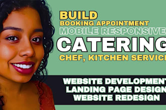 wordpress chef, kitchen catering service website landing page, catering website