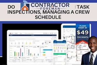 do contractor foreman task inspections, managing a crew schedule
