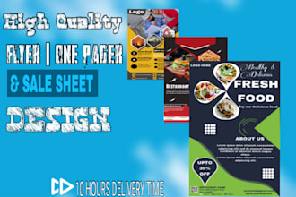 design restaurant flyers, motion flyer, real estate flyer within just 5hrs