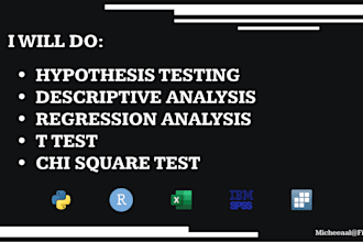 do hypothesis testing,descriptive analysis,t test,chi square,regression analysis