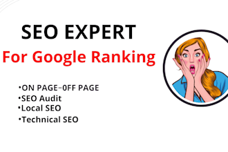 be your SEO expert for top google rankings