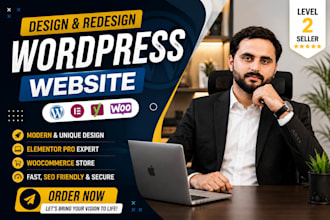 design and redesign a responsive wordpress website with elementor pro