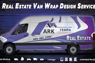 do van car truck trailer any vehicle wrap design for you