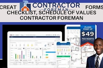 create contractor foreman forms checklist, schedule of values contractor foreman