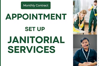 set up monthly janitorial commercial cleaning services appointment