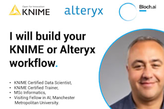 build custom knime and alteryx workflows for you