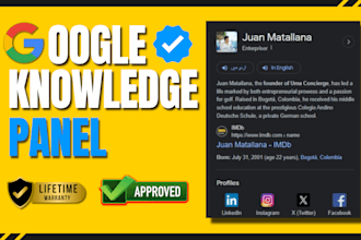 make a perfect google knowledge panel for search visibility