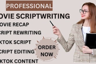 blockbuster movie script screenplay tvc script writing tv series pilot
