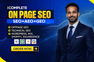 do onpage  optimize SEO GEO aeo and aio for wordpress shopify wix and squarespac