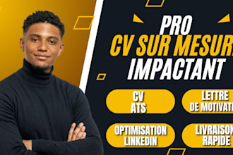 write a french resume, CV, cover letter, linkedin profile for your dream job