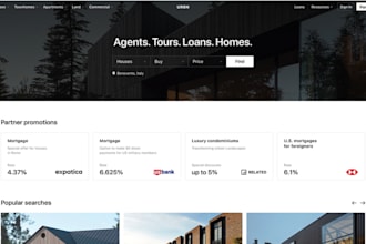 real estate website, property listing vacation rental hotel booking, idx website