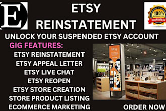 reopen etsy store suspension etsy reinstatement etsy appeal letter live chat