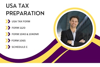 prepare usa tax return, form 1120, 5472, 1040, 1020, financial statement