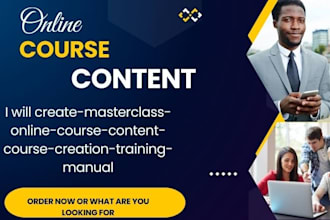 create masterclass online course content course creation training manual