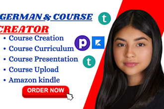 create german ebook, online course, ppt slides, redesign powerpoint presentation