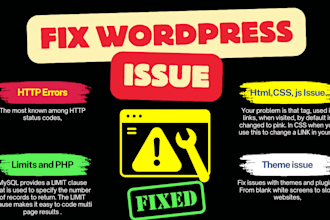 fix wordpress issues, errors, bugs, css and customize website, theme, wp help