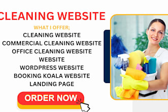 create websites for cleaning services, office, home and booking koala website