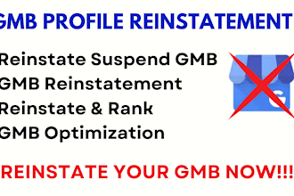 fix and reinstate suspended gmb profile google business profile reinstatement