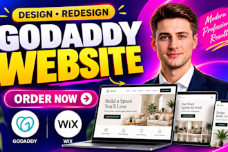 godaddy website design, redesign godaddy website, design godaddy website