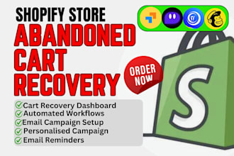 setup abandoned cart recovery app cartly klaviyo hextom optimonk privy shopify