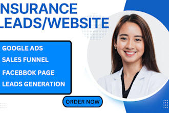 do insurance social media marketing ads , website design