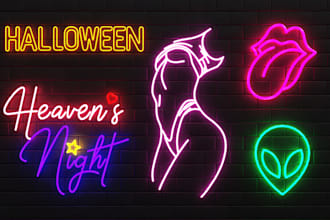 create custom 3d neon light designs for second life