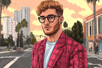 draw amazing gta style cartoon portrait from your photo