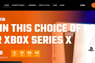 create raffle website, competition website, giveway website, raffle business,