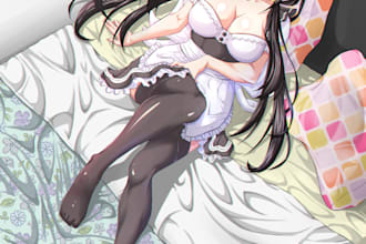 draw anime manga style illustration sfw or nsfw for you