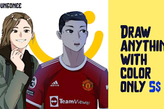 draw cartoon, popart, fanart and original character