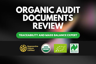 review usda organic system plan and traceability records before the audit