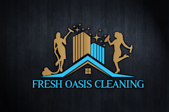 design house, pressure washing, window cleaning service logo