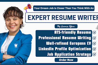 write or upgrade professional resume, executive resume, cover letter, ats resume