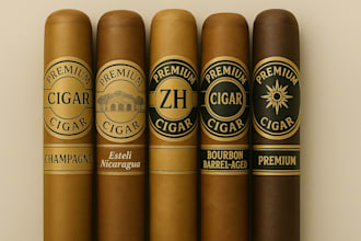 do professional cigar label,logo,band and cigar box design with mock up