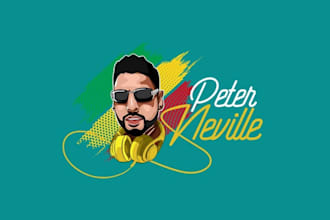 design unique dj music band logo