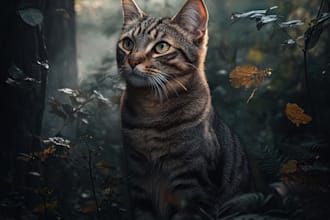 make a custom pet portrait, dog portrait, cat portrait