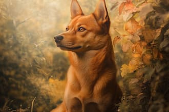 draw a realistic pet dog or cat portrait