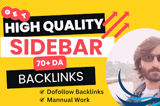create high da and DR sidebar blogroll backlinks