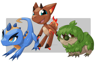 draw your own fakemon starters