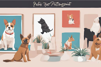 draw illustration pet portrait vector art