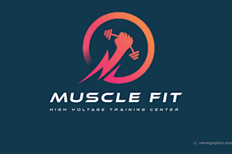 design fitness gym health bodybuilding fitness logo