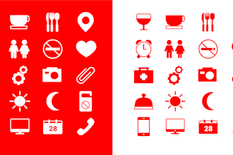 create custom flat icons for android and website in 24 hours