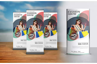 design professional  roll up, pull up, table tent, signage