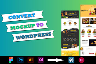 convert figma to elementor, figma to wordpress, psd to elementor, psd to wordpre