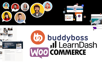 build buddyboss, learndash, woocommerce wordpress lms website
